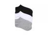Basic Kids' No Show Socks - 6 Pack White/Black/Grey view