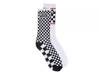 Multi Check Men's Crew Socks - 2 Pack Black/White Checkered view