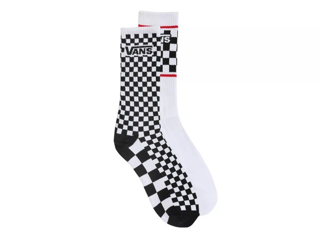 Multi Check Men's Crew Socks - 2 Pack