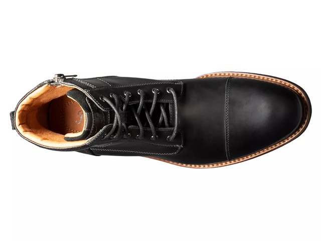 Florsheim Boots Black Chalet Cap‎ Toe Lace Up Side Zip Leather Men’s Size 11M Amazon.com | Florsheim Mens Chalet Cap Toe Boots Black Crazy  main image 2