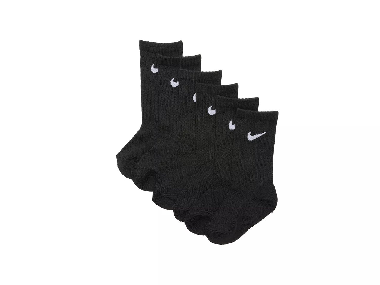 Solid Kids' Crew Socks - 6 Pack