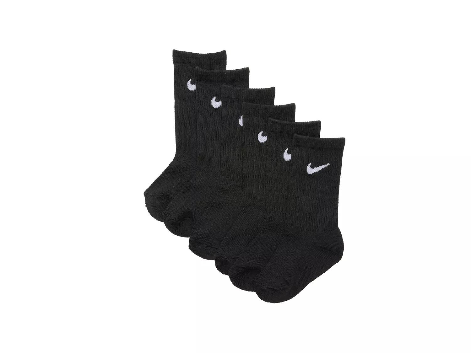 Solid Kids' Crew Socks - 6 Pack