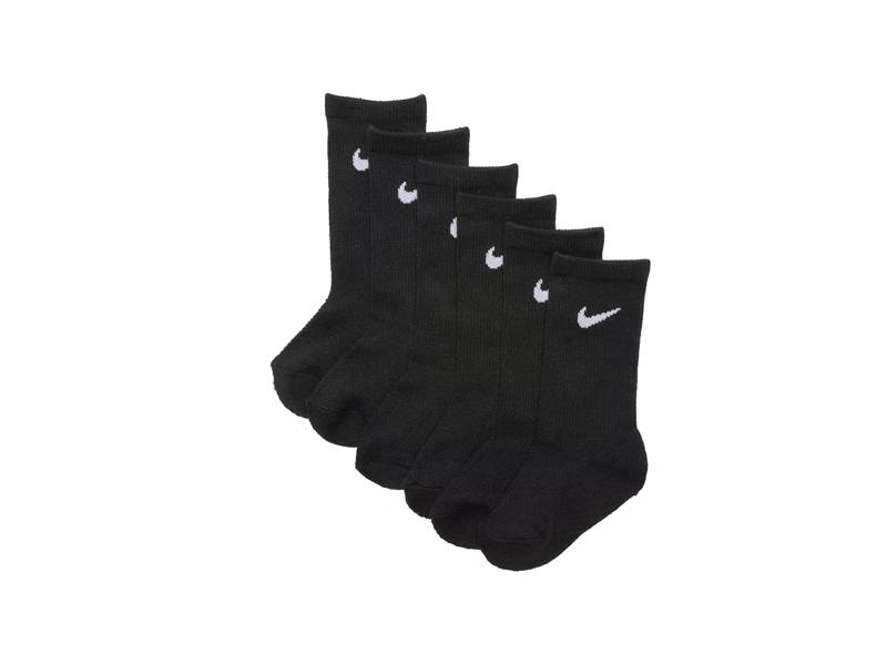 Solid Kids' Crew Socks - 6 Pack