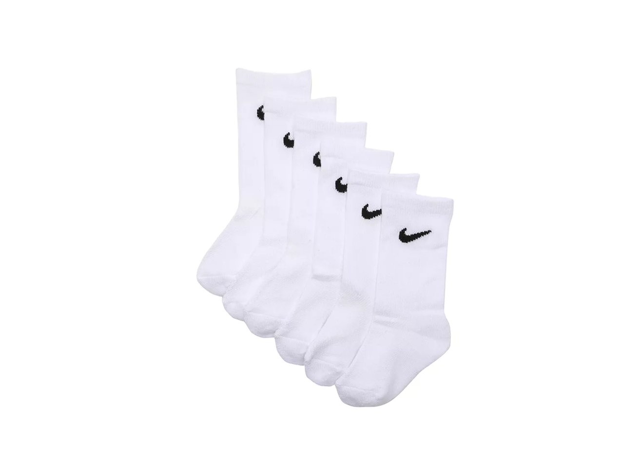 Solid Kids' Crew Socks - 6 Pack