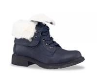 Trudie Combat Bootie Navy view