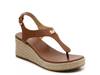 Laney Espadrille Wedge Sandal Cognac Leather view