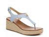 Laney Espadrille Wedge Sandal Light Blue Leather view