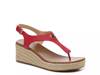 Laney Espadrille Wedge Sandal Red Leather view