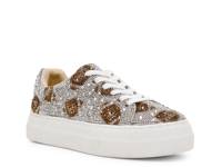 Suton Highwall Bling Platform Sneaker Silver Metallic/Brown Football Pattern view