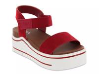 Odelia Wedge Sandal Dark Pink view
