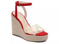 Semie Espadrille Wedge Sandal Red/Clear Floral Print view