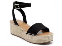 Faydrena Espadrille Wedge Sandal Black Fabric view