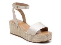 Faydrena Espadrille Wedge Sandal Gold Metallic Faux Leather view