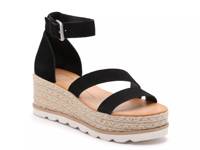 Liza Espadrille Wedge Sandal Black Suede view
