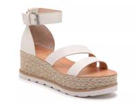 Liza Espadrille Wedge Sandal White Croc Print Leather view