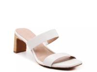 Carbren Sandal White Snake Print/Raffia Heel view