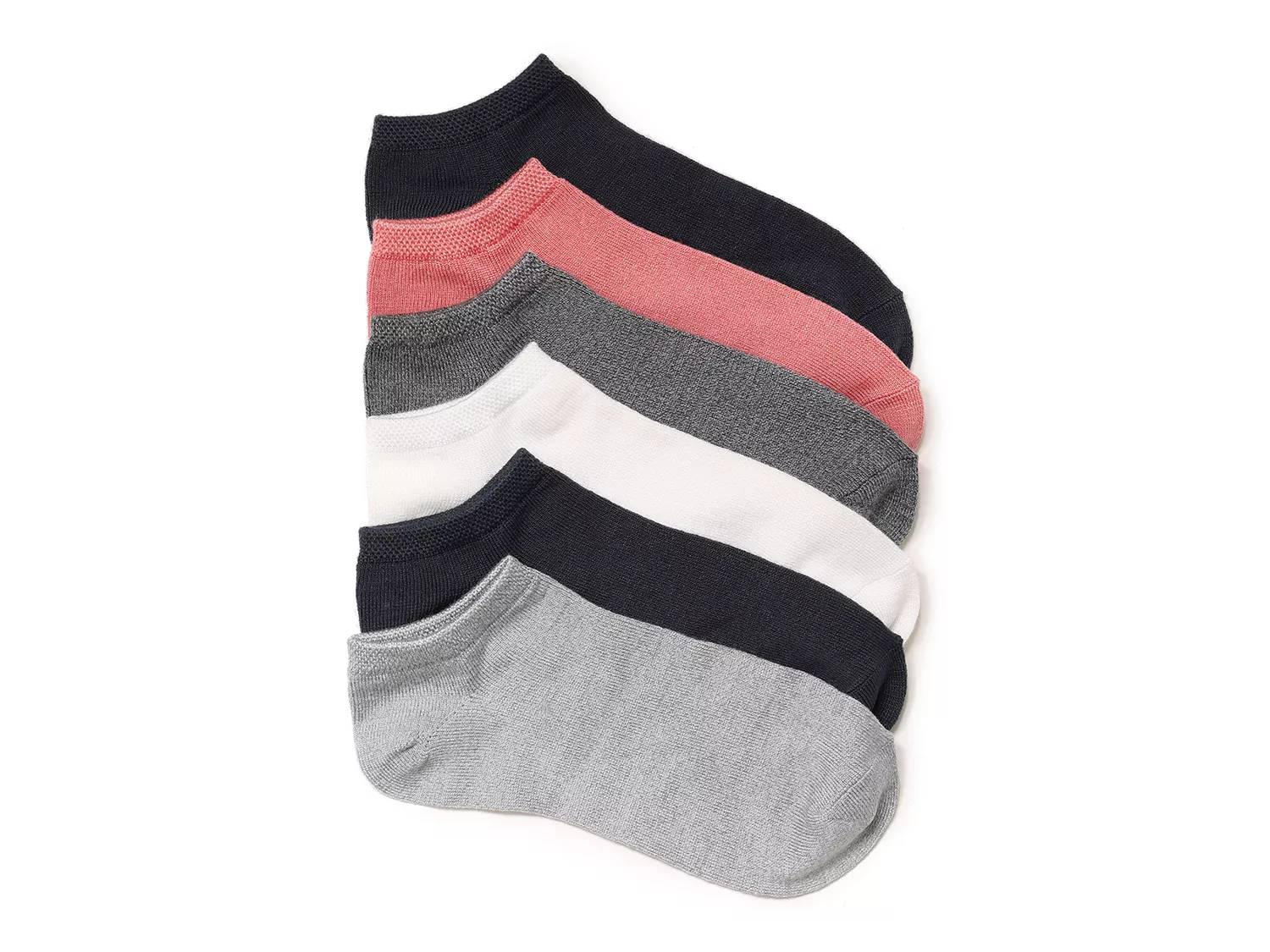 Solid Women's No Show Socks - 6 Pack