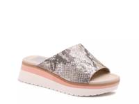 Milo Wedge Sandal Grey/Silver Snake Print view