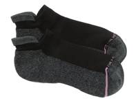 Solid Women's No Show Compression Socks - 2 Pack Black view