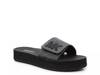 Logo Platform Slide Sandal Pewter Metallic view