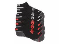 Training Men's No Show Socks - 6 Pack Black/Red/Grey view