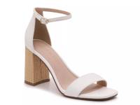 Caital Sandal White Synthetic/Raffia Heel view