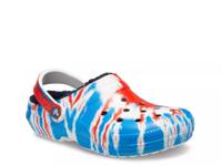 Classic Lined Clog - Women's Blue/White/Red Tie Dye view