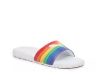 Cool Cat Rainbow Slide Sandal - Women's Multicolor Rainbow Stripes view