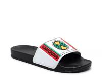 Label Logo Slide Sandal - Men's Black/White view