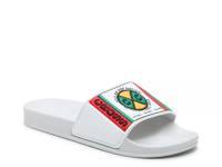 Label Logo Slide Sandal - Men's White view