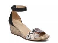 Areda Wedge Sandal Black/White Snake Print Synthetic view