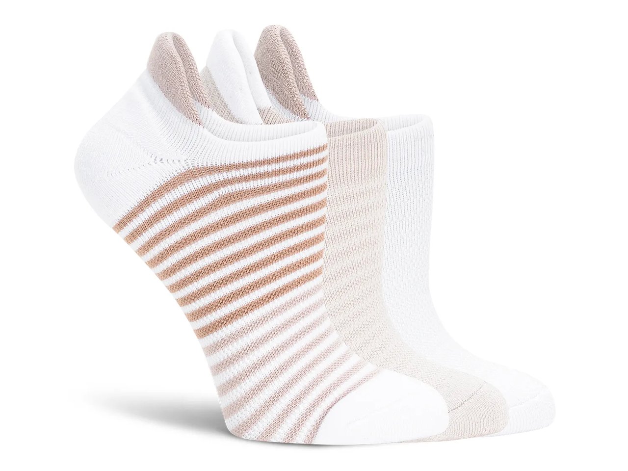 Stripe No Show Socks - 3 Pack