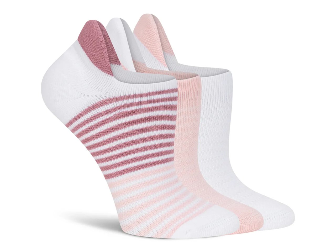 Stripe No Show Socks - 3 Pack