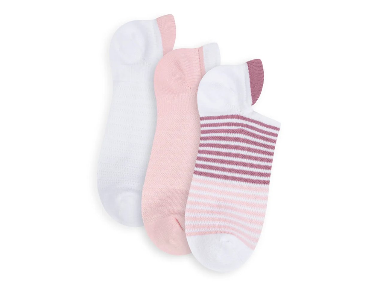 Stripe No Show Socks - 3 Pack