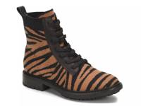 Landee Combat Boot Brown/Black Zebra Print view