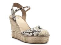 Allory Espadrille Wedge Sandal Taupe/Black Snake Print Leather view