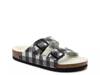 Arizona Shearling Slide Sandal - Women's White/Black Buffalo Plaid view