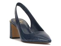 Hamden Pump Navy Croc Print Leather view