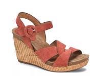 Casidy Wedge Sandal Coral Suede view