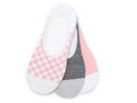 Solid Check Women's No Show Socks - 3 Pack Multicolor view