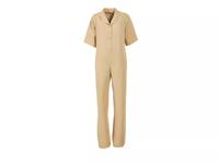 Linen Blend Women's Jumpsuit Off White view