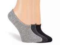 Perfection Silk Women's No Show Liners - 3 Pack Grey/Charcoal/Black view