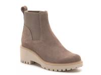 Haddie Wedge Chelsea Boot Taupe Suede view