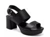 Camera Platform Sandal Black Leather view