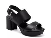 Camera Platform Sandal Black Leather view