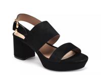 Camera Platform Sandal Black Suede view