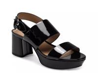 Camera Platform Sandal Black Patent Synthetic view