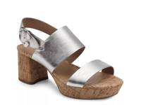 Camera Platform Sandal Silver Metallic view
