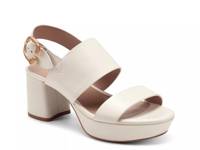 Camera Platform Sandal Off White Leather view