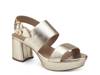 Camera Platform Sandal Gold Metallic Smooth Leather view